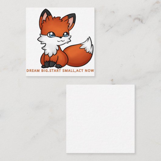 Wonderful fox スクエア名刺 (正面/裏面)