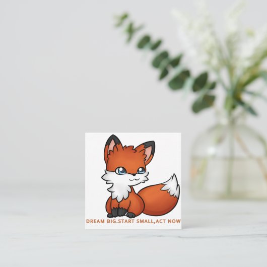 Wonderful fox スクエア名刺 (スタンド正面)