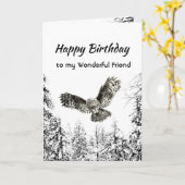 Wonderful Friend Birthday Nature Therapy Forest  カード (黄色い花)