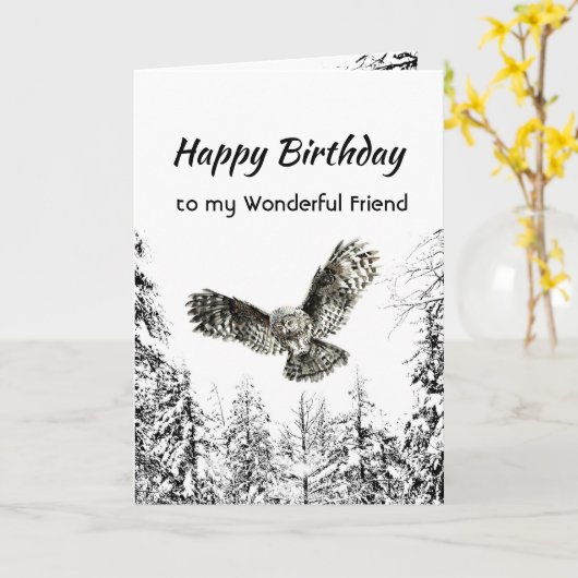 Wonderful Friend Birthday Nature Therapy Forest  カード (黄色い花)