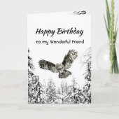 Wonderful Friend Birthday Nature Therapy Forest  カード (正面)