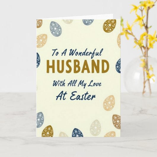 Wonderful Husband Easter Card カード (黄色い花)