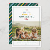 Wonderful Lifeあなたのカスタム文字モダンおもしろい写真 シーズンカード (正面/裏面)