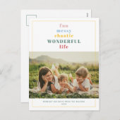Wonderful Lifeあなたのカスタム文字モダンおもしろい写真 シーズンポストカード (正面/裏面)