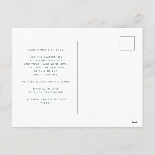 Wonderful Lifeあなたのカスタム文字モダンおもしろい写真 シーズンポストカード (裏面)