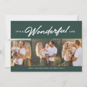 Wonderful life three photo green Christmas シーズンカード (正面)
