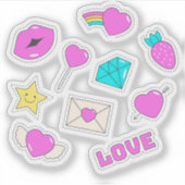 Wonderful love sticker set シール (正面)