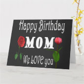 Wonderful Mom Birthday with cute Flower Design カード (黄色い花)