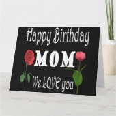 Wonderful Mom Birthday with cute Flower Design カード (裏面)