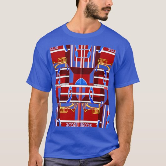 Wonderful Music Blue Summer Vibes Geometric Romant Tシャツ (正面)