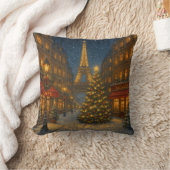 Wonderful Paris Christmas streets クッション (ブランケット)