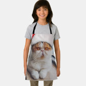 Wonderful persian cat with Santa Claus hat エプロン (インサイチュ)