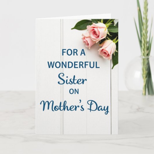 Wonderful Sister Mothers Day Card カード (正面)