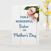 Wonderful Sister Mothers Day Card カード (黄色い花)