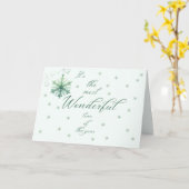 Wonderful Snowflake Christmas Card カード (黄色い花)