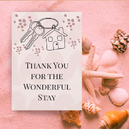 Wonderful Stay at Beach House Custom Host Card  サンキューカード