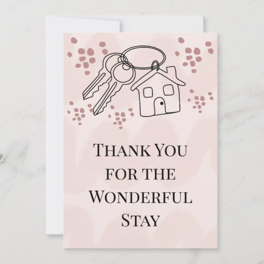 Wonderful Stay at Beach House Custom Host Card  サンキューカード (正面)