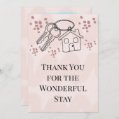 Wonderful Stay at Beach House Custom Host Card  サンキューカード (正面/裏面)