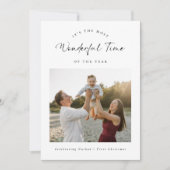 Wonderful Time Baby’s First Christmas Family Photo シーズンカード (正面)