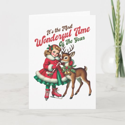 Wonderful Time of Year - vintage christmas カード (正面)