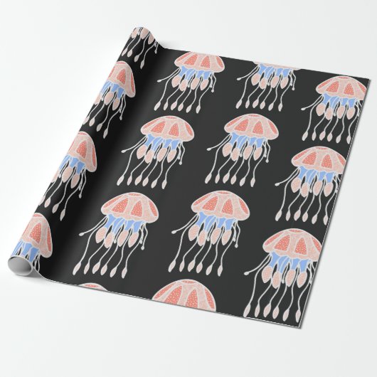 Wonderful vintage seamless pattern of jellyfish. B ラッピングペーパー (アンロールド)