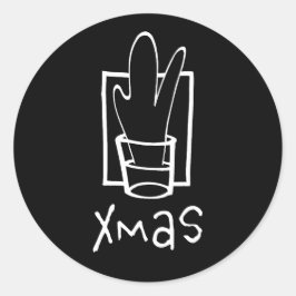 Wonderful Xmas Shot Glass ラウンドシール