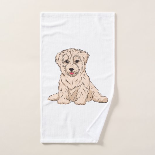 wonderfully cute havanese dog design ハンドタオル (ハンドタオル)