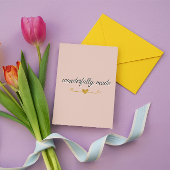 Wonderfully Made Christian Valentine Card – Pink カード