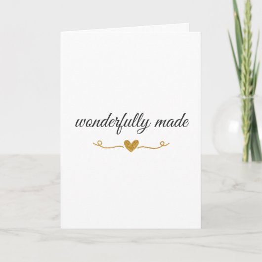 Wonderfully Made – Christian Valentine’s Day Card  カード (正面)
