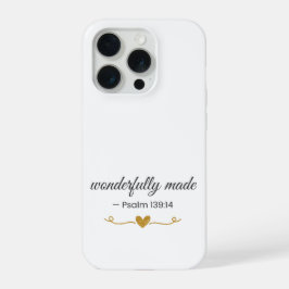 Wonderfully Made Psalm 139:14 Minimalist Christian iPhone 15 Proケース