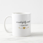 Wonderfully Made – Psalm 139:14 Mug コーヒーマグカップ (左)