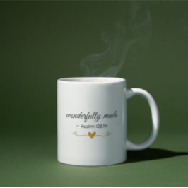Wonderfully Made – Psalm 139:14 Mug コーヒーマグカップ