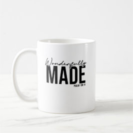 Wonderfully Made: Psalms 139:14 - Christian Gift - コーヒーマグカップ