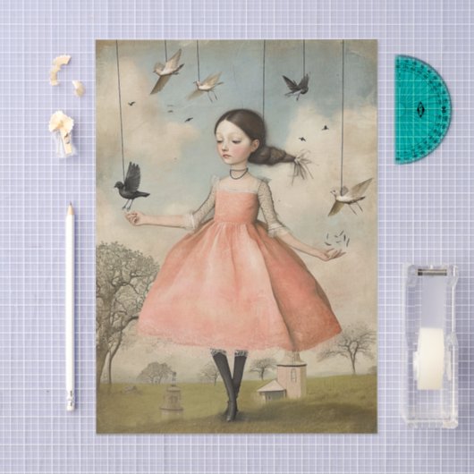 Wonderfully Weird Vintage Girl 薄葉紙 (クラフト)