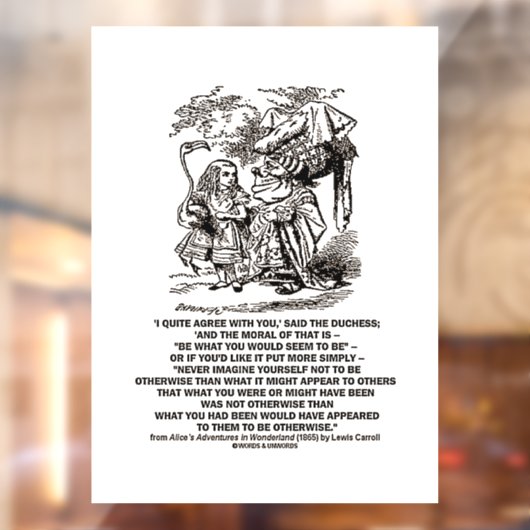 Wonderlandあなたが公爵夫人であるように見えるであろう ウィンドウサイン (シート2)