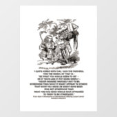 Wonderlandあなたが公爵夫人であるように見えるであろう ウィンドウサイン (シート)