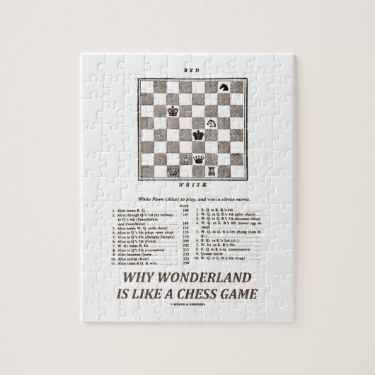 Wonderlandがチェスのゲームのようである理由(序文) ジグソーパズル (縦)