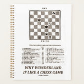 Wonderlandがチェスのゲームのようである理由（序文） プランナー手帳 (正面)