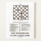Wonderlandがチェスのゲームのようである理由（序文） プランナー手帳 (裏面)