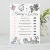 Wonderlandで赤ちゃんシャワーおもしろい誰がゲームを推測 招待状 (スタンド正面)