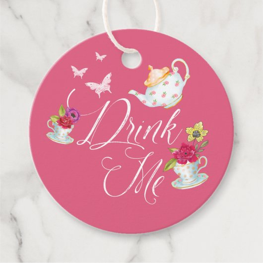 Wonderlandのフローラティーカップで私のア鮮やかリスを飲む フェイバータグ (正面)