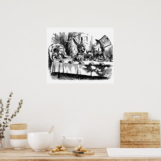 Wonderlandのポスターヴィンテージイラストレーションアリス ポスター (キッチン)