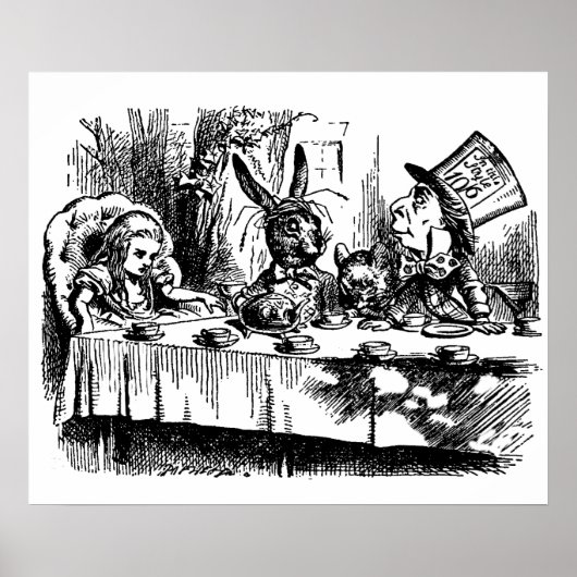 Wonderlandのポスターヴィンテージイラストレーションアリス ポスター (正面)