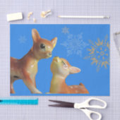 WONDERLANDの雪の結晶クリスマスギフトラップ 薄葉紙 (クラフト)