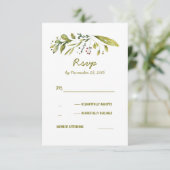 Wonderlandインスパイア自然ウェディングRSVPカード 出欠カード (スタンド正面)