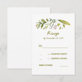 Wonderlandインスパイア自然ウェディングRSVPカード 出欠カード (正面/裏面)