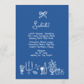 WONDERLANDハンドドロー編集可能結婚メニュー メニュー (裏面)