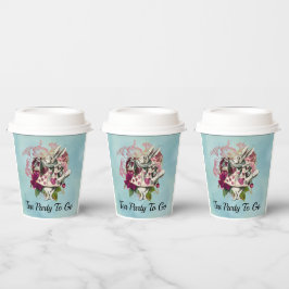 Wonderlandファンシー白うさぎ茶パーティー行く 紙コップ