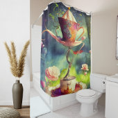 Wonderlandマジカルデザインで自分のアリスを作成 シャワーカーテン