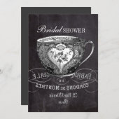 Wonderland茶のシャルボードアリスパーティーティーカップ 招待状 (正面/裏面)